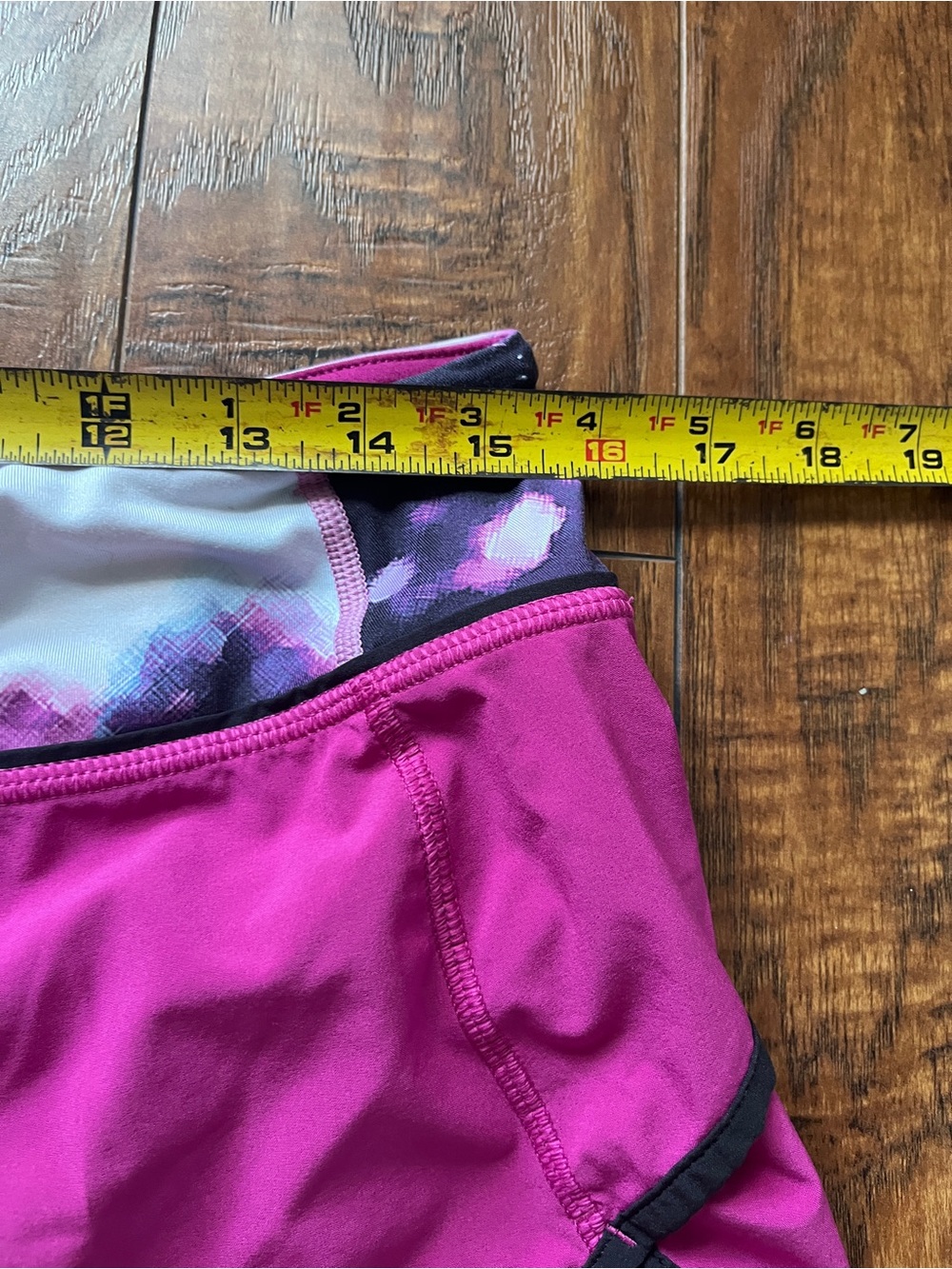 lululemon athletica Magenta Athletic Shorts with Patterned Waistband - Picture 3 of 8